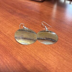 Artisan copper metal earrings